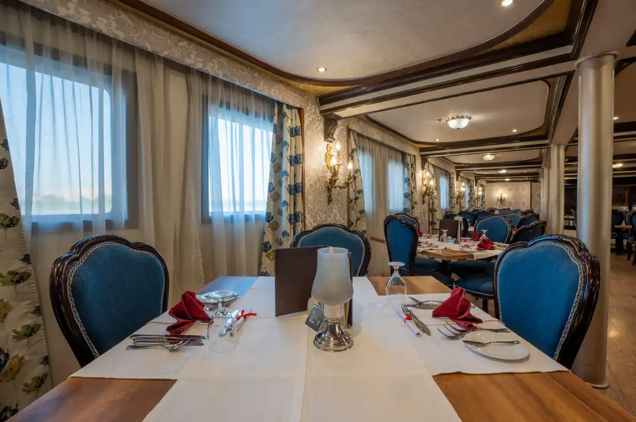 Restaurant aboard the City and Sea Adonis Nile Cruise Nile cruise